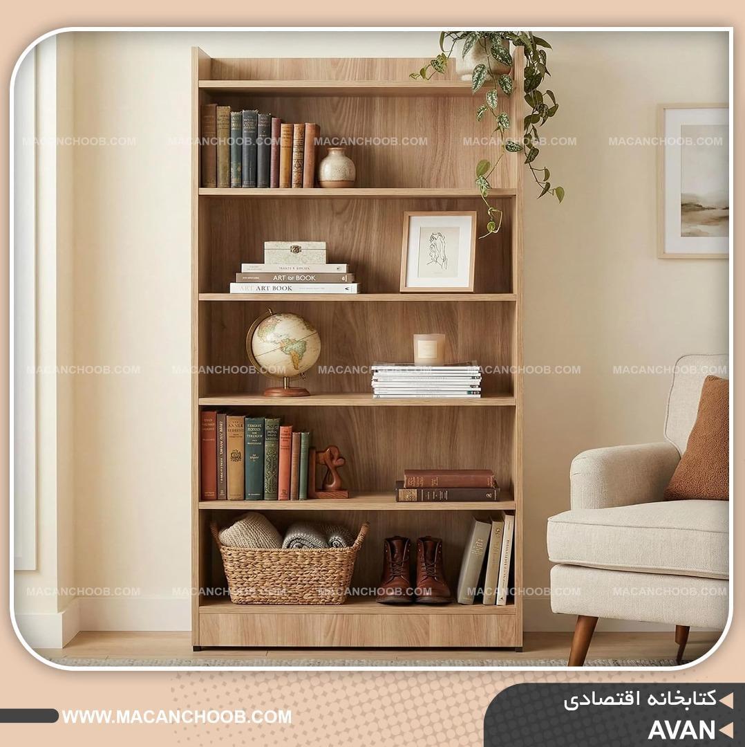 کتابخانه و قفسه کتاب 6 طبقه مینمیال مدل AVAN