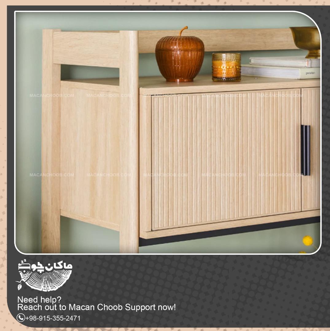 میز تحریر چوبی کتابخانه دار کشو دار و قفسه دار مدل EDRIS