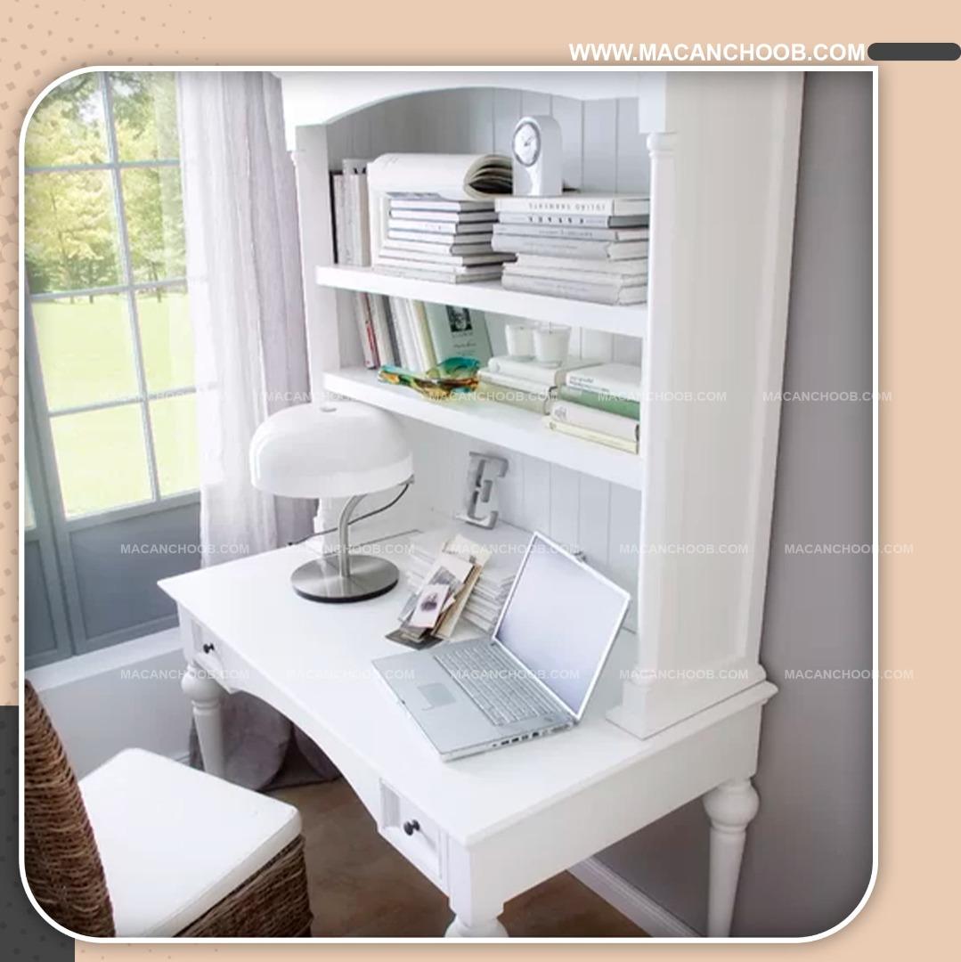 میز تحریر چوبی کتابخانه دار مدل +HIMA