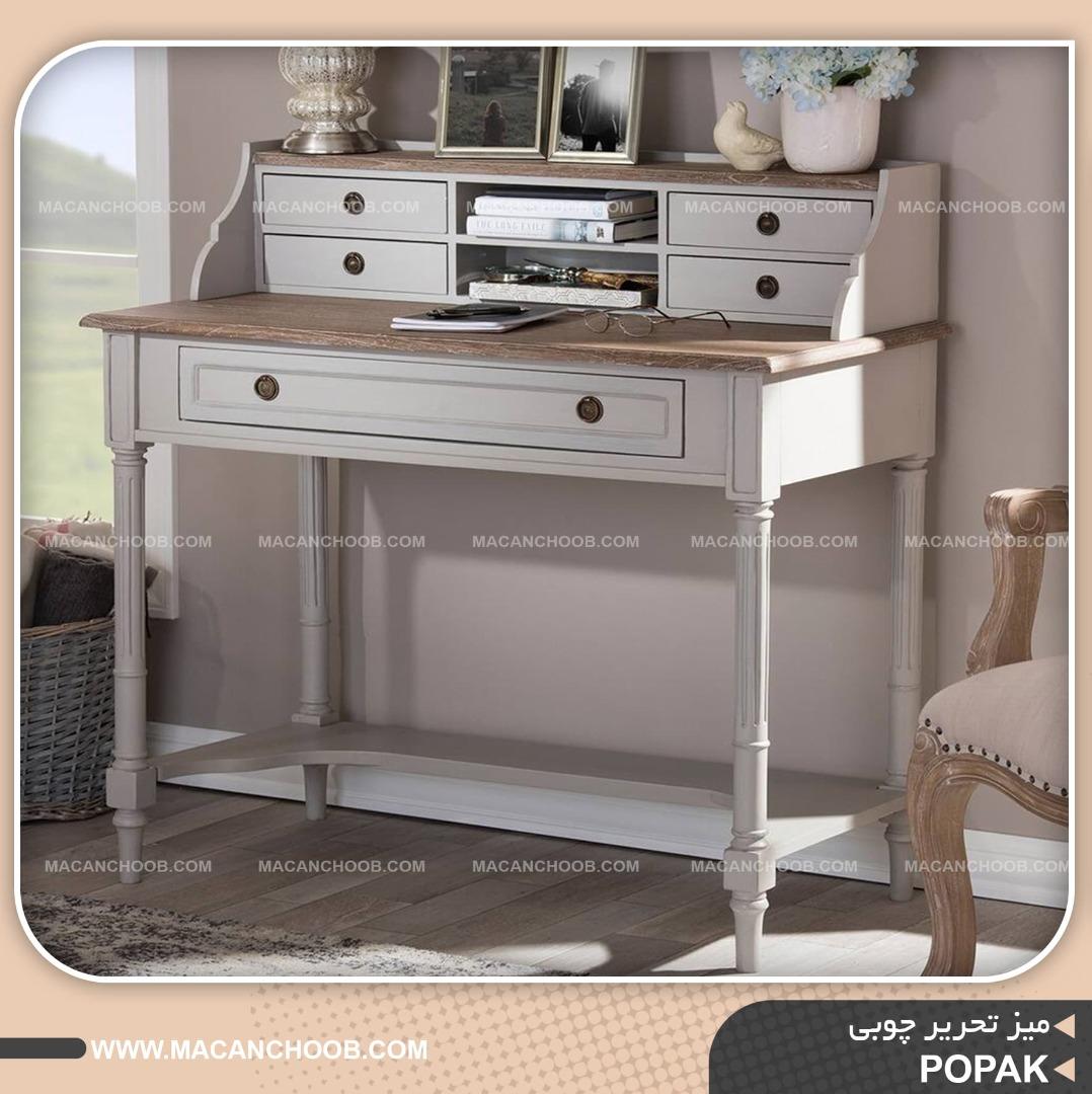 میز تحریر چوبی دخترانه مینیمال مدل POPAK