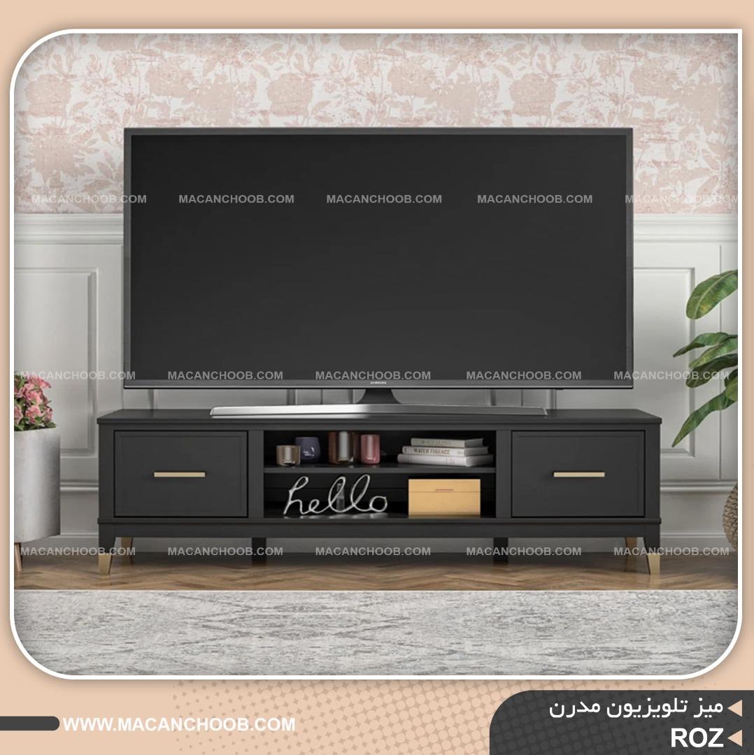 میز تلویزیون 2 درب مینیمال مدرن ساده و شیک مدل ROZ