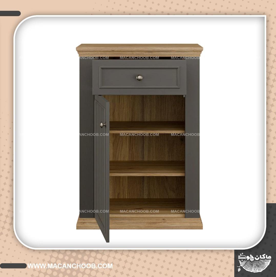 جاکفشی درب CNC شده صفحه روکشی کشو ریلی دار مدل SAMAN 